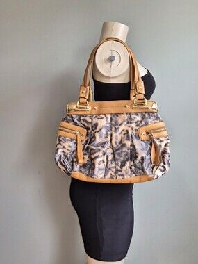 B.Makowsky Animal Print Shoulder Bag